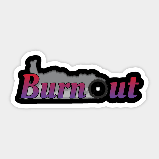 Cool burnout tees Sticker by Wierd designers